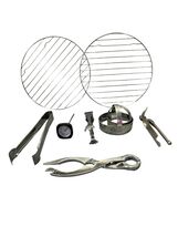 Mixed Kitchen Utensils Lot Used Vintage Ekco Multi Tool Thermometer Racks - $20.00