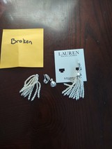 Ralph Lauren Clip On Earrings 1 Broken New - $22.65