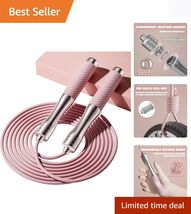 Pink Weighted Skipping Rope for All Ages - Perfect for Fitness &amp; Boxing - $16.78