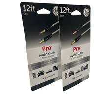 GE Pro Audio Cable 12 Foot 3.5mm Auxiliary Model 38799 Lot of 2 New In Package - £10.15 GBP
