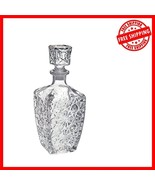 Elegant 760ml Lead-Free Glass Decanter with Lid - Dishwasher Safe Design - $22.76