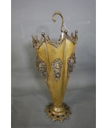Mid Century French Ornate Brass Umbrella Form Umbrella Stand, C1950s - $522.37 CAD