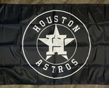 Houston Astros Logo Flag 3x5 ft Black White Banner Man-Cave Garage - $15.99