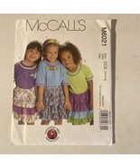 McCalls 6021 Sewing Pattern Tiered Layer Ruffle Skirt Headband Child 3-6... - $8.19 CAD