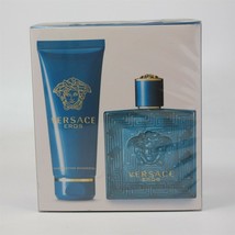 EROS Pour Homme by Versace 100 ml/ 3.4 oz EDT Spray &amp; 3.4 oz Shower Gel NIB - £70.99 GBP