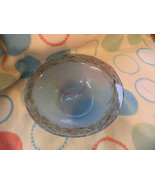 1940s Monart  Glass Free Form Powder Blue  Bowl  Bordered With Aventurine Fleck - $68.27
