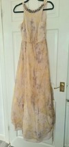 Coast Gaella Prom Gown Ball Long full Length  Maxi Print Dress - Size 8  - $73.87