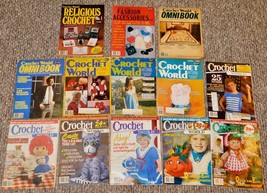 Lot 13 Crochet World Vintage 1980&#39;s Magazines Patterns 1980-1989 RARE!! - £17.20 GBP