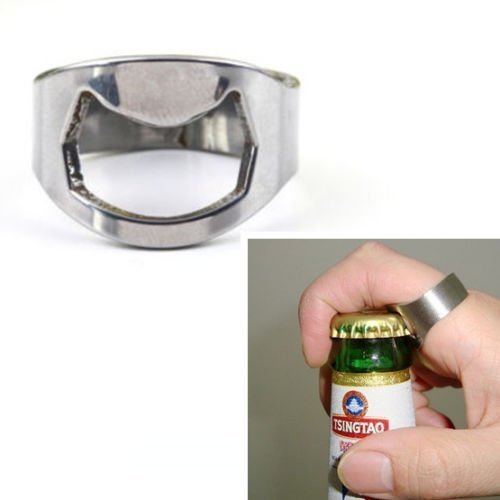 Stainless Steel Ringer Ring Style Beer Wine Bottle Opener (20mm) Diameter) - ... - $1.97