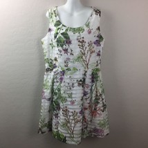 JM Studio John Meyer Floral Sleeveless Tea Length Dress Size 14 - £31.31 GBP