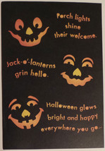 Greeting Halloween Card &quot;Halloween glows...&quot; - £1.19 GBP