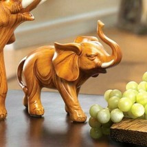 Elephant Wood-Look Lucky Elephant - 5.1 Inches Home Décor - £30.86 GBP