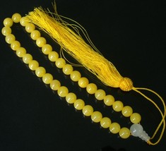 Free Shipping -  Natural yellow jade Meditation Prayer Beads charm Bracelet - £15.73 GBP