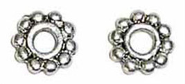 6.5mm Antiqued Pewter Large Hole Daisy Spacers (20) Lead-Safe! - £0.78 GBP