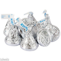 Silver Hershey&#39;s Kisses Milk Chocolate Candy Five Pound 5LB Wholesale Authentic - £27.77 GBP