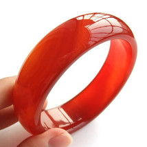 Free Shipping - Adjustable size diameter 52 mm - 68mm , Genuine Natural Red agat - £31.97 GBP