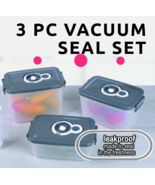 MTR 3-PC Vacuum Seal Food Storage Set–BPA-Free Airtight Microwave &amp; Free... - $432.57 MXN