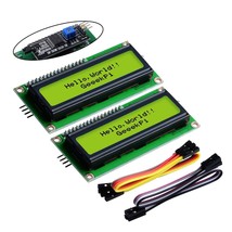 2-Pack I2C 1602 Lcd Display Module 16X2 Character Serial Yellow Backlight Lcd Mo - £14.84 GBP
