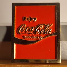 Coca-Cola Red Gold Soda Pin Badge Advertising Collectible - $7.43