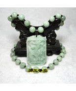 Free Shipping - AAA  Natural green Jadeite Jade carved Dragon charm Pend... - $30.00
