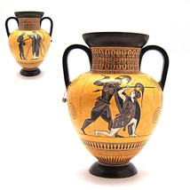 Greek Vase , Black figure Amphora of Achilles and Penthesileia by Execias , Repr - £430.51 GBP