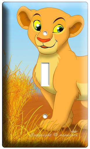 NEW LION KING YOUNG BABY GIRL NALA DISNEY SINGLE LIGHT SWITCH WALL PLATE COVER