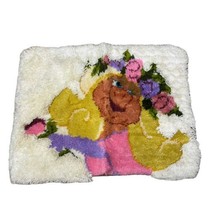 Retro Vintage Latchook Rug Jim Hensen Miss Piggy Flowers Barbiecore Rug ... - $74.79