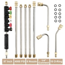 Pressure Washer Extension Wand Upgrade Power Washer Lance with Spray Nozzle Tips - £36.52 GBP