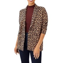 Ann Taylor NWT $129 Animal Leopard Print Sweater Cardigan Blazer Tan Mar... - $54.23