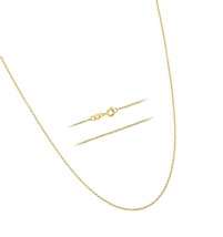 24k Gold Cable Link Chain Necklace Thin, Dainty, Gold - $165.53 CAD