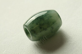 Free Shipping - Hand carved  Natural dark tea Green Jadeite Jade Ball charm Pend - £23.45 GBP