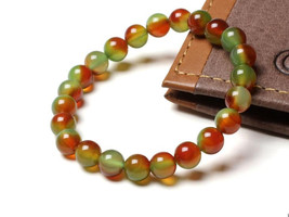 Free Shipping -  perfect Tibetan natural Red green agate / Colorful agat... - $20.00