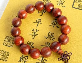 Free Shipping -  good luck Tibetan natural Red sandalwood Prayer Beads charm bra - £15.80 GBP