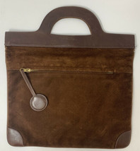 Prentice Unisex Brown Suede Portfolio Purse / Pouch / Handbag 21-831 - £13.21 GBP