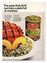 Del Monte Early Garden Peas Side-Dish Recipe Vintage 1968 Full-Page Maga... - $7.76