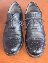 Steve Madden Eddee2 Men&#39;s Wingtip Cap Toe Dress Shoes Black Sz. 9 Leather - £21.04 GBP