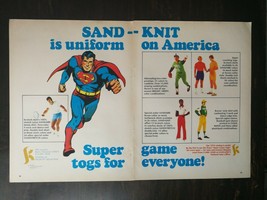 1973 Sand-Knit Uniforms Superman Two Page Original Ad 1221  A1 - $6.64