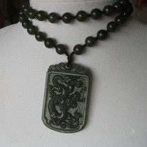 Free Shipping - 2012 Year Good luck Amulet  Natural dark green Jadeite J... - $25.99