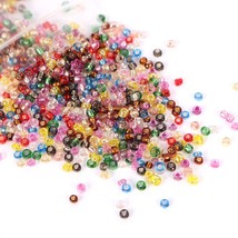 Glass Beads 2Mm Tiny Seed Beads For Jewelry Making Approx 7200Pcs(12Colors/Pack  - £9.10 GBP