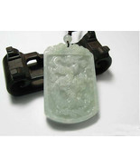 Free Shipping -  good luck  Natural white jade carved dragon charm Penda... - $20.00