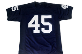 Ruettiger #45 Rudy Movie Never Quit Football Jersey Navy Blue Any Size image 2