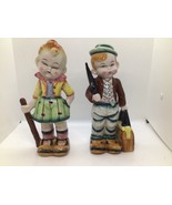 Made in Japan Vintage Figurines Chubby Cheek Boy Girl Pair 9.5&quot; – Kitsch... - €29,46 EUR