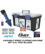 OSTER CLIPMASTER VARIABLE SPEED CLIPPER KIT-2 Blades,Oil,CASE CATTLE HOR... - £376.14 GBP