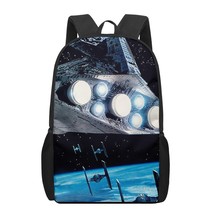 outer space Spaceship  Print School Bags for Boys Girls Primary Students Backpa  - £64.27 GBP