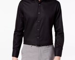 Bar III Men&#39;s Organic Cotton Solid Slim Fit Dress Shirt Black-Large 16-16.5 - £15.72 GBP