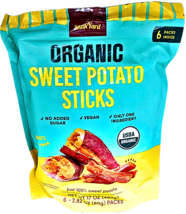 Snak Yard 100% Organic Sweet Potato Sticks 6x2.82 Ounce Packs EXP 08/2026 - $22.94