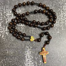 Distinctive Catholic Rosary crafted from natural wood, Wood Bead rosary - £19.90 GBP
