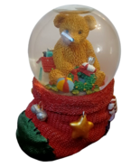 Christmas Teddy Bear in Stocking Water Globe by the SF Music Box Company - €12,94 EUR