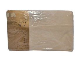 NEW Bill Blass Queen Flat Sheet 200 Thread Count Springs Home Fashions Sand Tan - £21.86 GBP