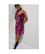 New Anthropologie Shania Velvet Slip Mini Dress LOUNGE $138 X-SMALL Violet  - $55.80